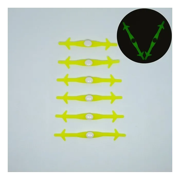 Silicone lumière LED lumineux lacets 12 pcs set